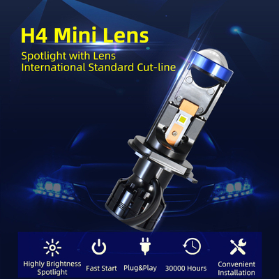 H4 Mini Lens Led Lampadine per fari 45W Hi Low Beam Led Proiettore Fari H4 Car Led Headlight